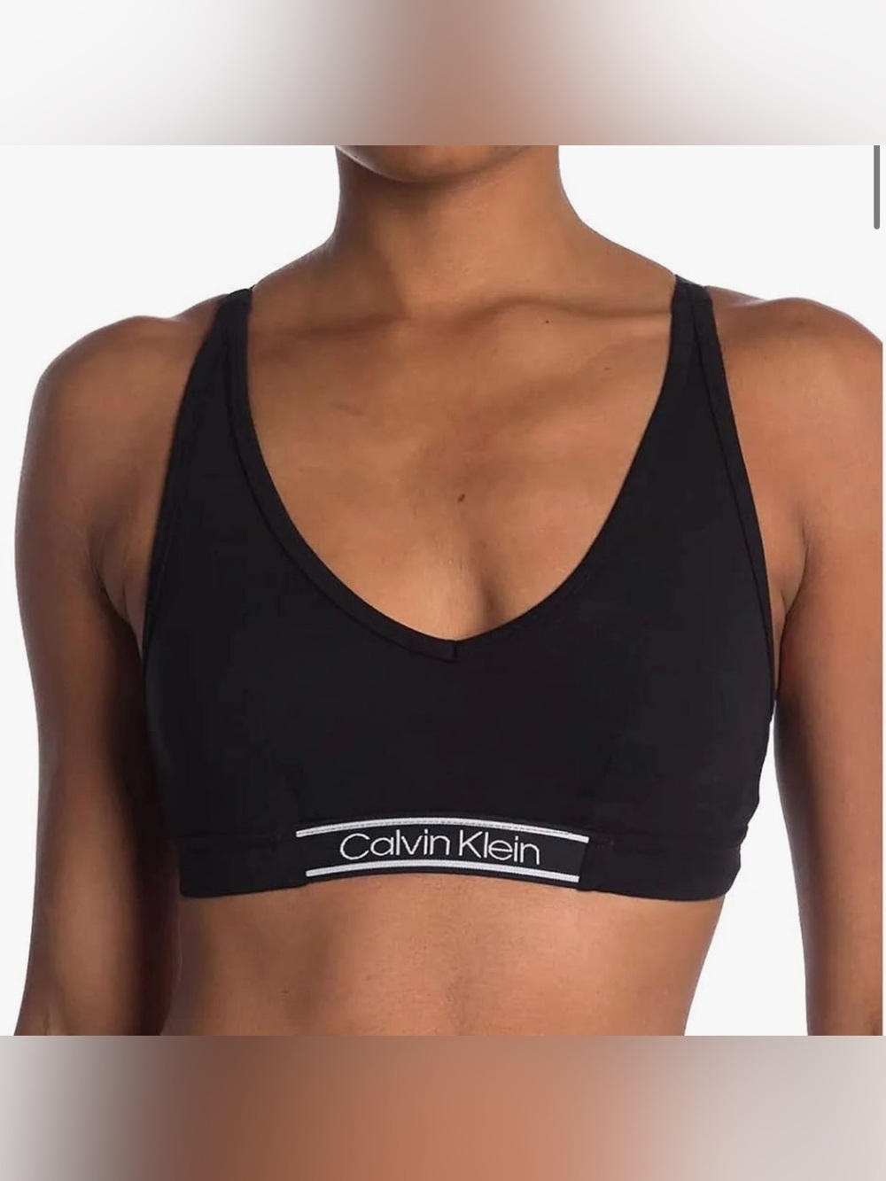 Calvin Klein Black Comfort V-Neck Bralette